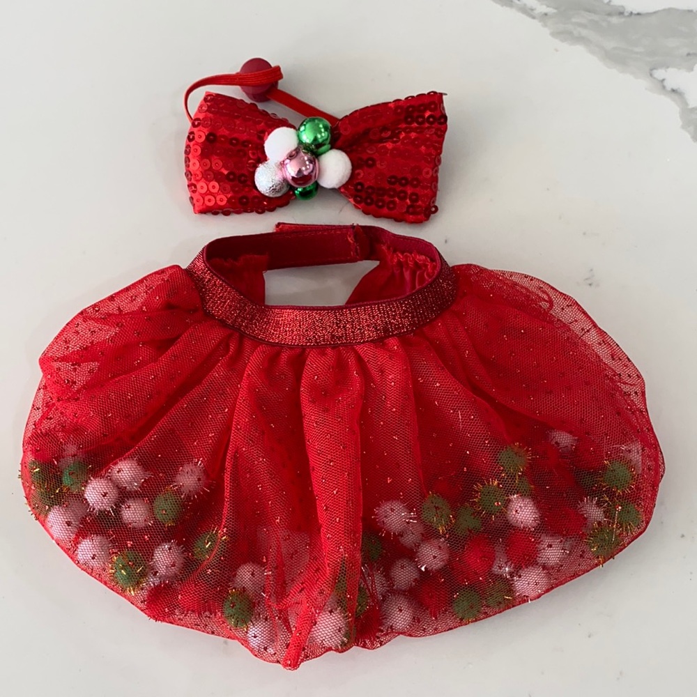 Christmas skirt and bow